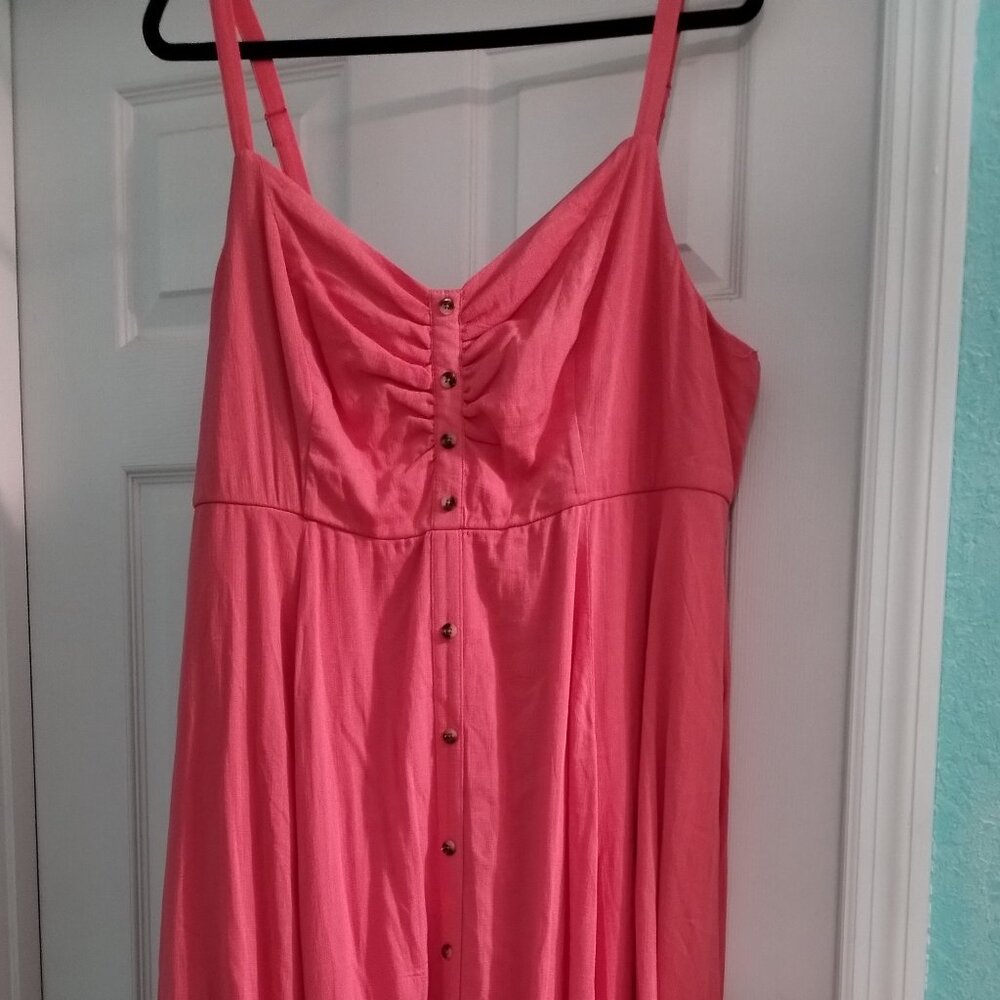 Torrid button front midi dress